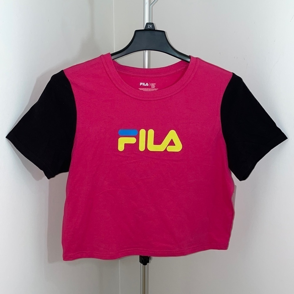 New Fila Women's Colorblock Crop Top Shirt